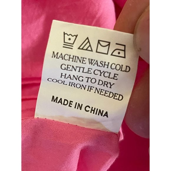 Rose Happy Womens A-Line Dress Sleeveless Ruched V-Neck Back Zip Pink Size 12 - Picture 7 of 8